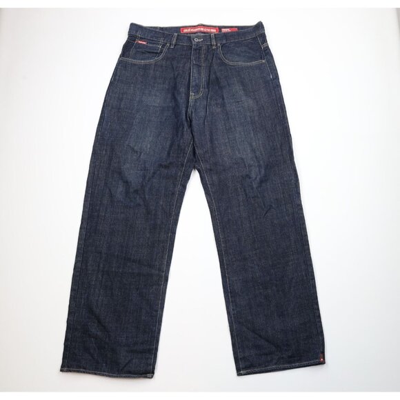 REVERBERATE GRID DENIM PANTS - BUGGY